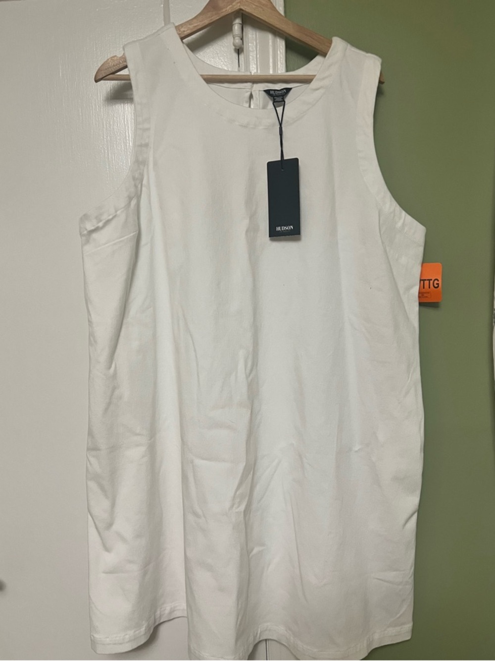 Helmut Lang White Sleeveless Shift Dress